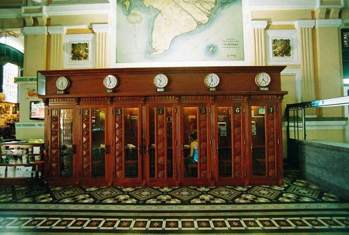 saigon central post office telephone booth